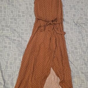 Apt. 9 Brown Polka Dot Jumpsuit